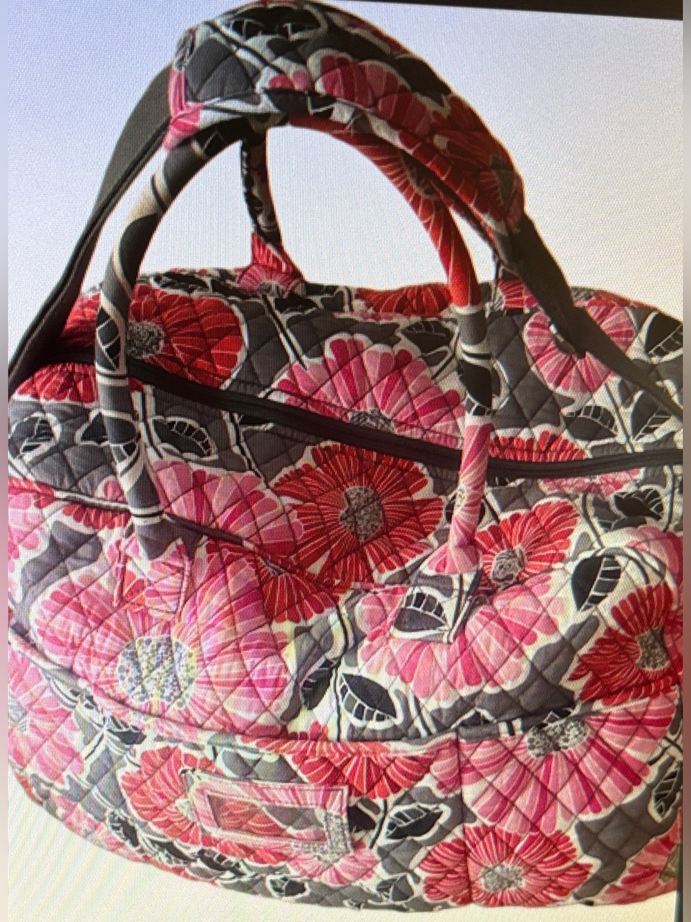 Vera Bradley Floral Travel Bag w/Double Handles,Shoulder Strap & Trolley Sleeve.